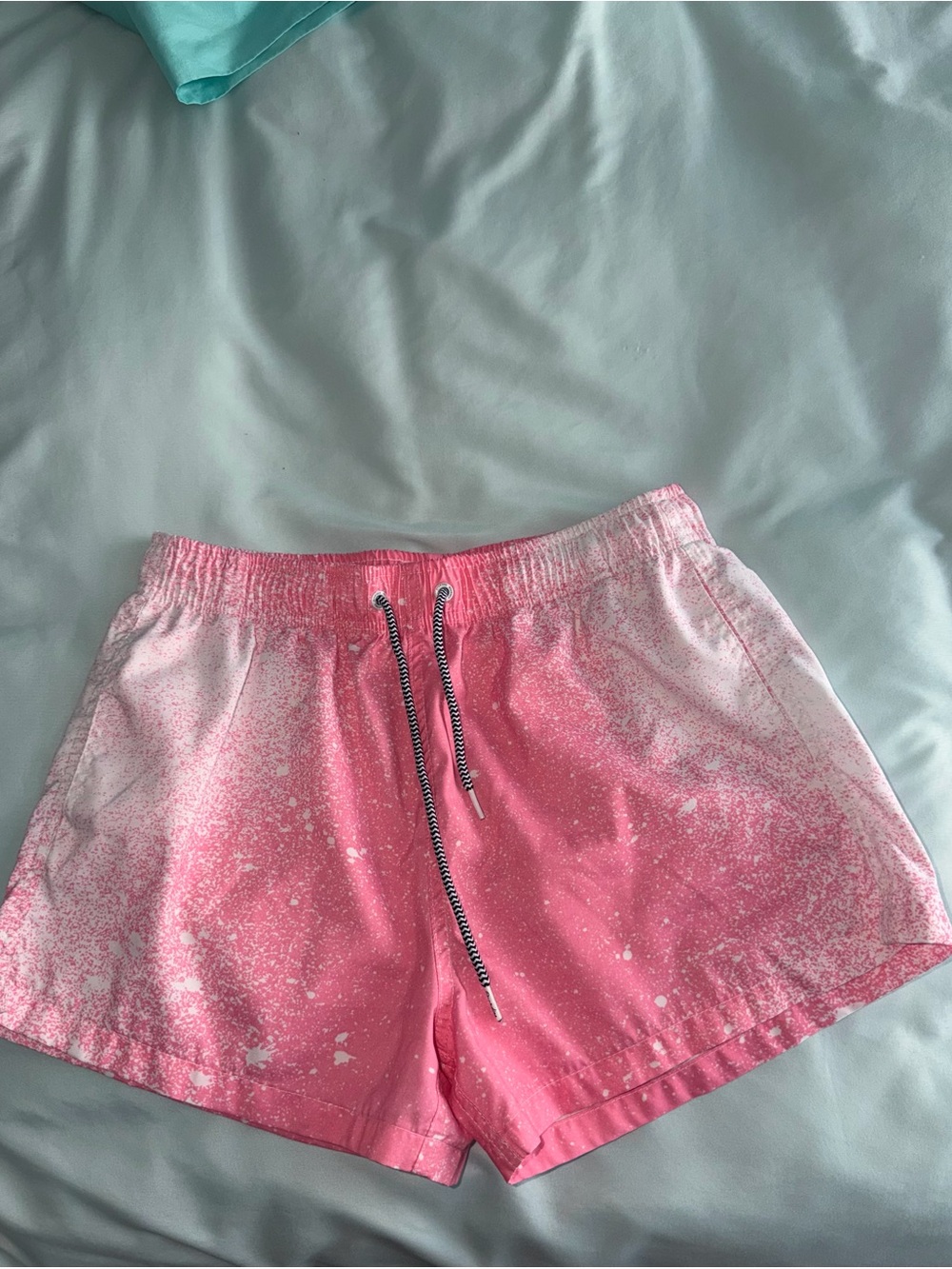 Boardies Apparel Women’s Pink Spray Paint Print Swim Shorts